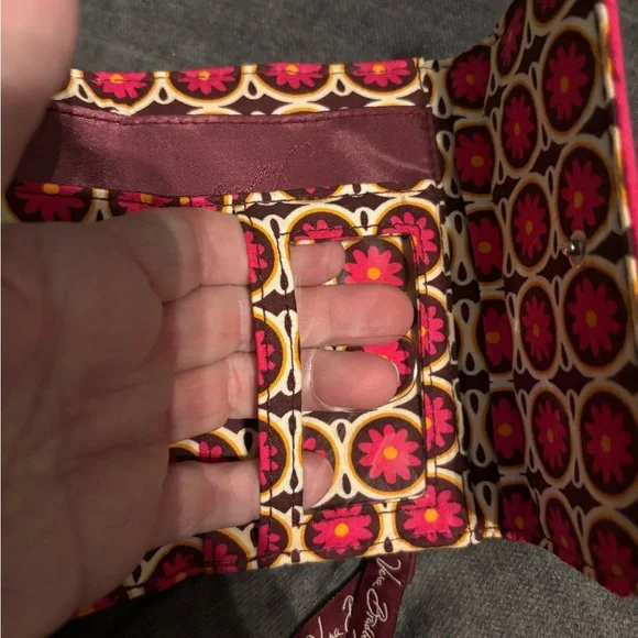 Vera Bradley Pink and Brown Floral Wallet - Picture 7 of 8